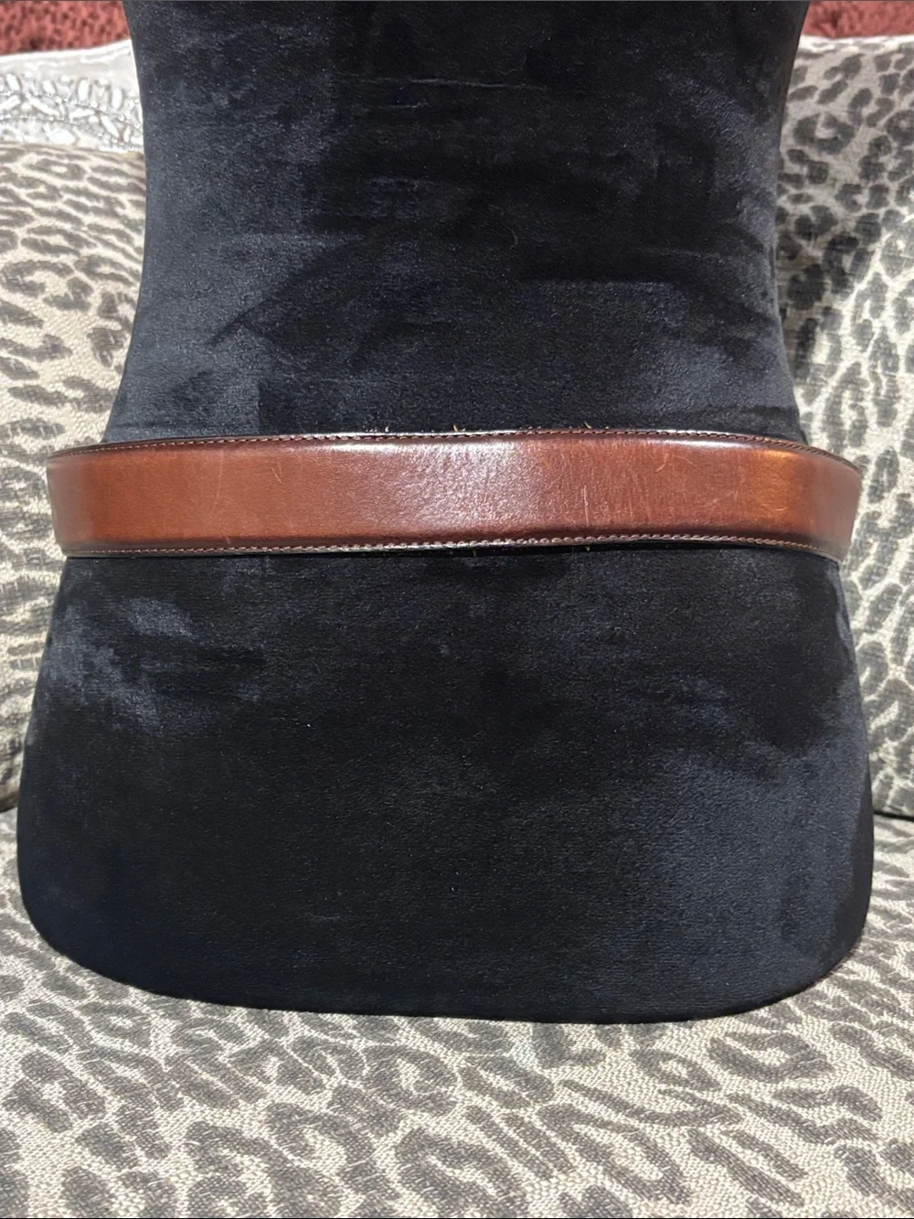 Silver creek brown leather belt western equestrian cowboy classic men’s belt 32